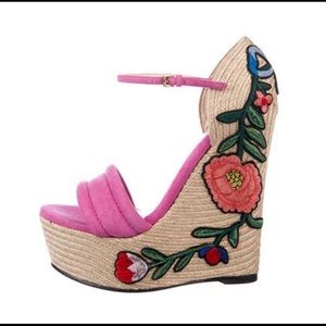 Gucci Pink Ophelia Espadrilles Wedges